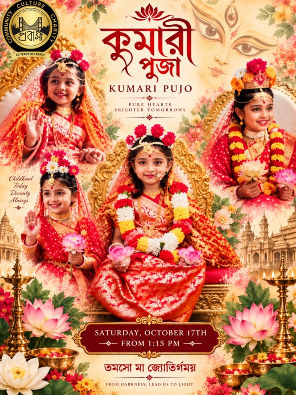 Bay Area Prabasi Kumari Pujo 2026: Pure Hearts, Brighter Tomorrows